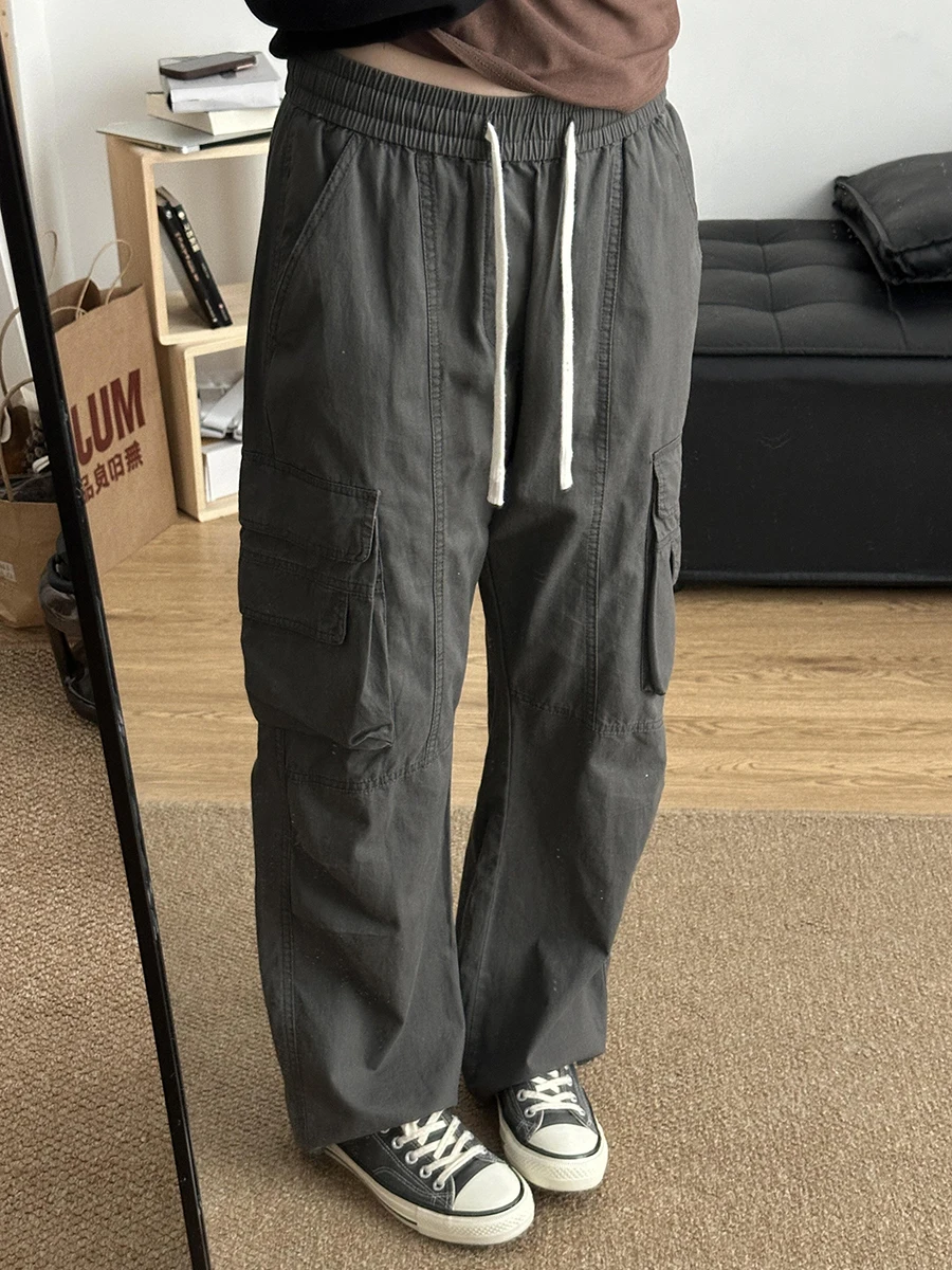 

American Sle Retro Logging Work Pants Men's Spring Autumn CleanFit Haome Straight Leg Climbing Pants High Waist Long Tro...