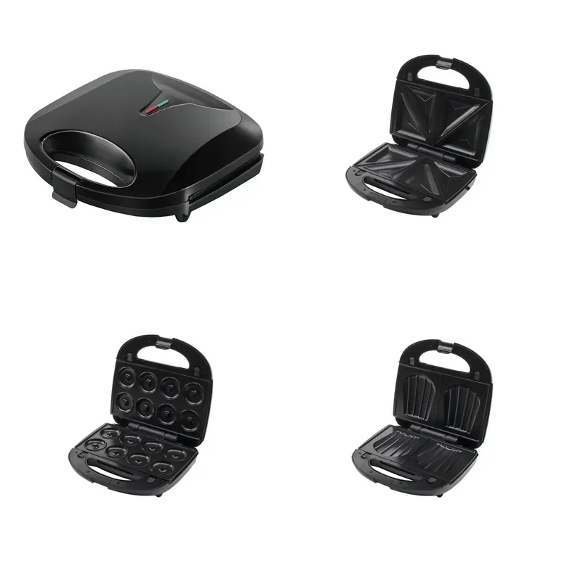 for Electric Kitchen 3 in 1 Removable Board Non-Stick Sandwich Maker Breakfast Quick Toaster Waffle Maker