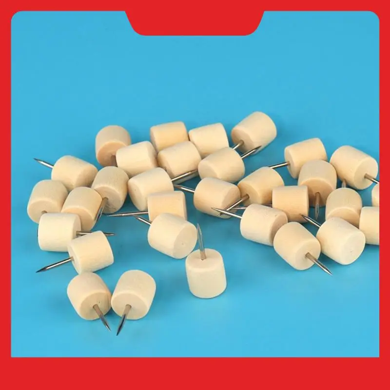 180 Wooden Push Pins Geometric Shape For DIY Craft Supplies Apparel Sewing Point Wooden Photo Wall Board Office