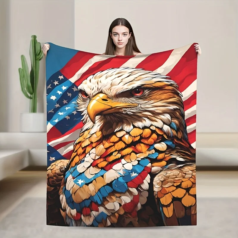 

Патриотическое фланелевое одеяло — комфорт для спальни, общежития, автомобиля, улицы, дивана, путешествий, офиса, кемпинга — идеальный подарок, милое одеяло