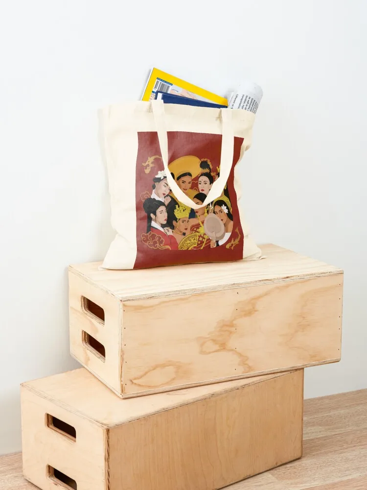 حقيبة حمل للاحتفال الآسيوي، حقيبة تسوق، حقائب للمتسوقين للنساء، حقيبة قماش كبيرة