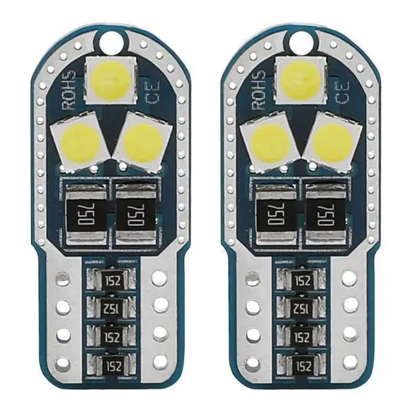 LED Car Bulbs T10 W5W 194 168 6SMD 12V White Parking Light Side Marker Upgrade for Vehicle