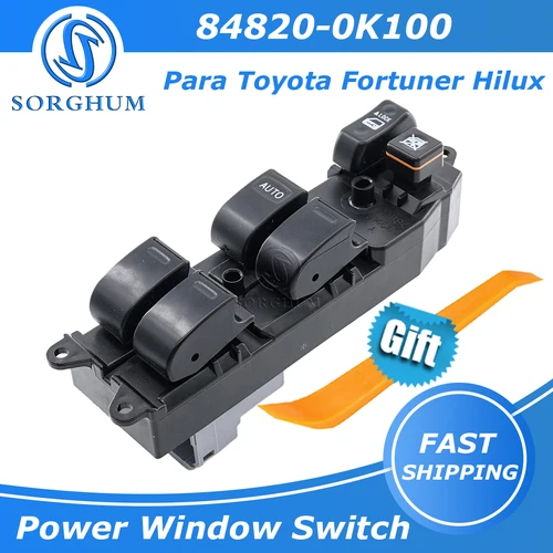 84820-0K100 para Toyota Hilux Vigo Fortuner 2007-2012 interruptor de Control de ventana eléctrica 84820 0K100 848200 Accesorios para automóviles K100