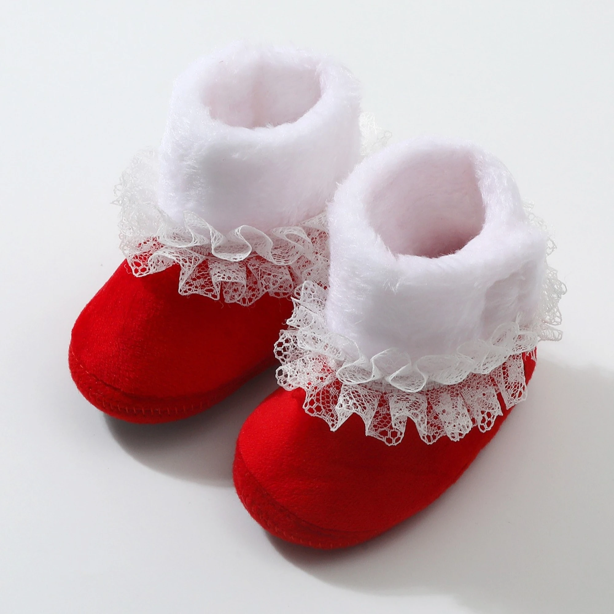 Lace Ruffle Anti Warm Booties Cute Booties-Cute Booties Ruffle Anti Slip Lace Ruffle Anti Booties Cute Lace Top Rated Lace