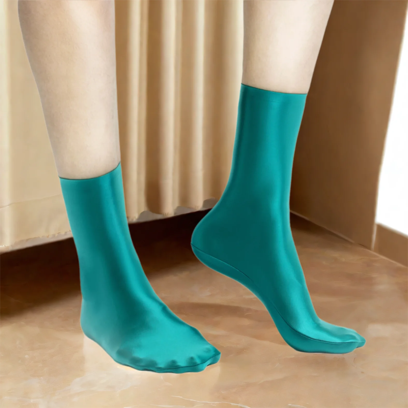 

MJINM женские дышащие носки-трубочки, нейтральные носки ярких цветов, весна-осень, мягкие, приятные для кожи, блестящие, глянцевые, высокие носки-трубочки