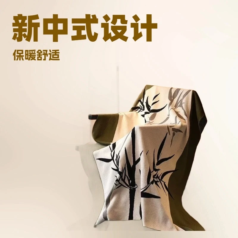 

Вязаное одеяло Xiangzi Xifa из чистого хлопка, плед, покрывало для дивана, одеяло для офиса (для кондиционированных помещений)