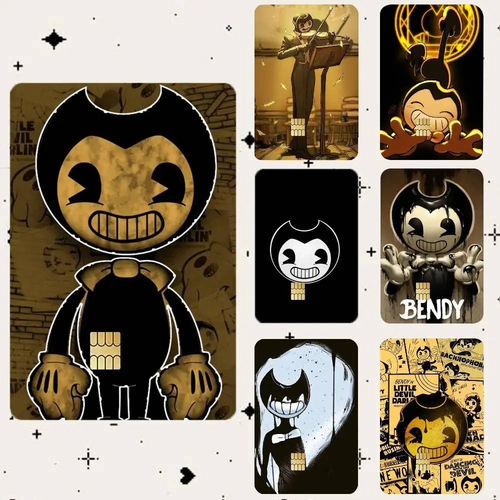 

B-Bendy And The Ink Machine HD Waterproof Card Skins Protective Stickers for Credit Bank Game Cards