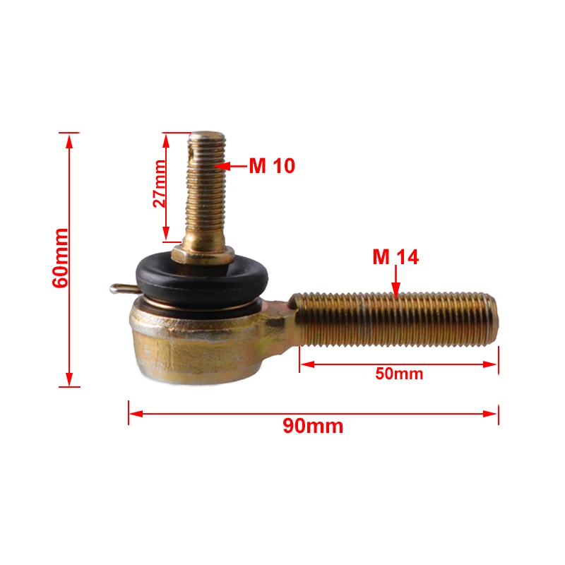 Kit de rotule de bras oscillant de soudage M10, adapté aux pièces de rechange chinois ATV Go Kart UTV Buggy Quad Bike 90cc 110cc 125cc 150cc