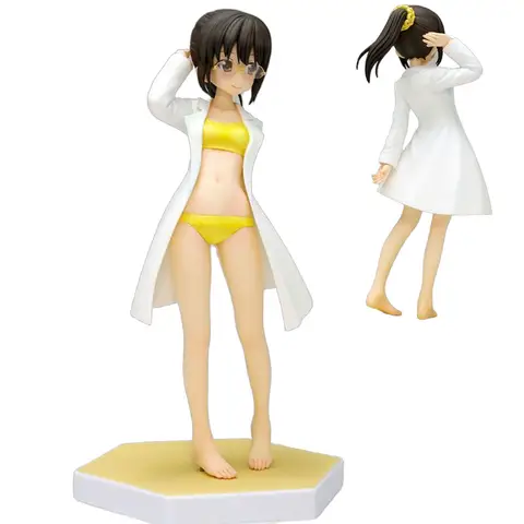 16CM Anime Boku Wa Tomodachi Ga Sukunai Shiguma Rika Figure Swimsuit Animation Model Toy Collection Decoration Ornaments PVC