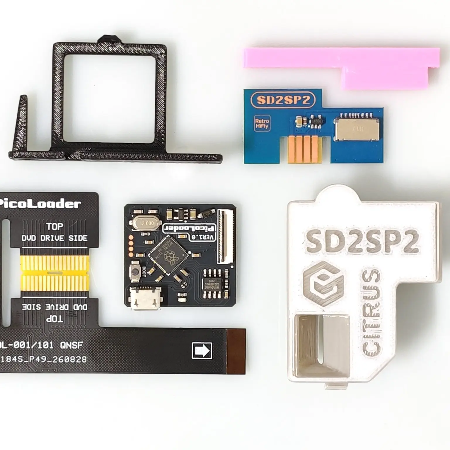 RP2040 PicoLoader + SD2SP2 Kit for GameCube NGC - Solderless Installation, Open Source Programmable Dev Board for Retro Gaming