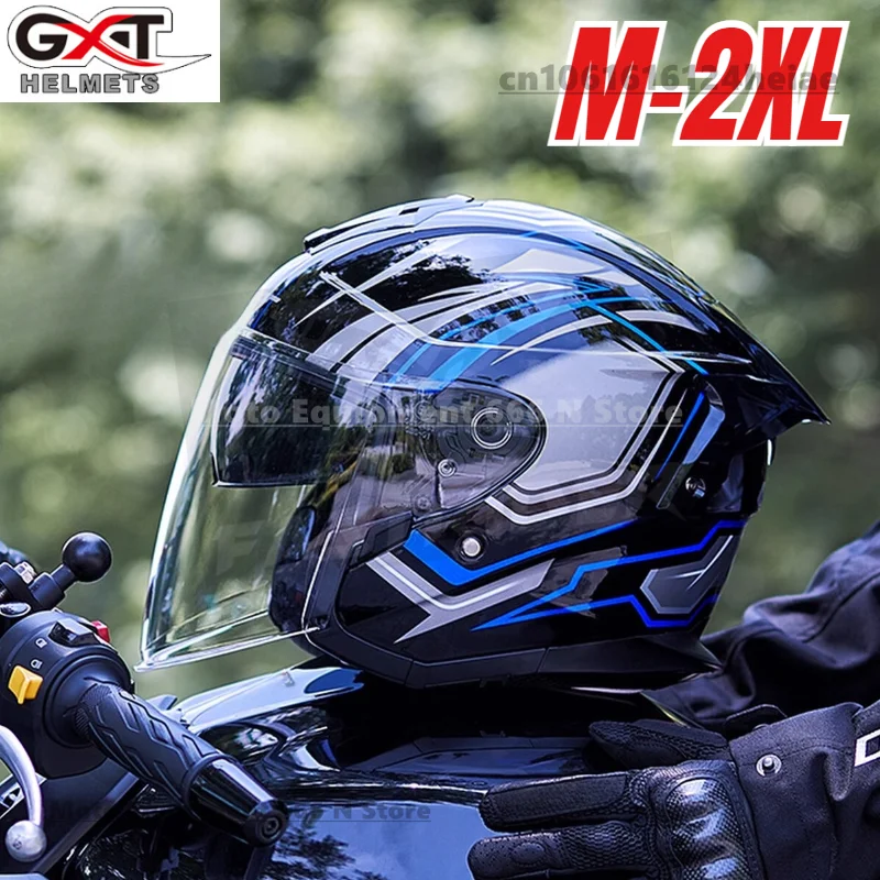 

GXT мотоциклетный шлем, сертифицированный DOT, четырехсезонный универсальный полушлем, мужской и женский защитный шлем 3/4 casco moto