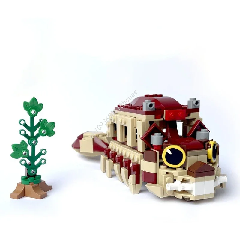 

273 детали MOC Конструктор «Котобус» из «Мой сосед Тоторо» и «Мир Юрского периода», развивающая пластиковая игрушка, подарок на Рождество