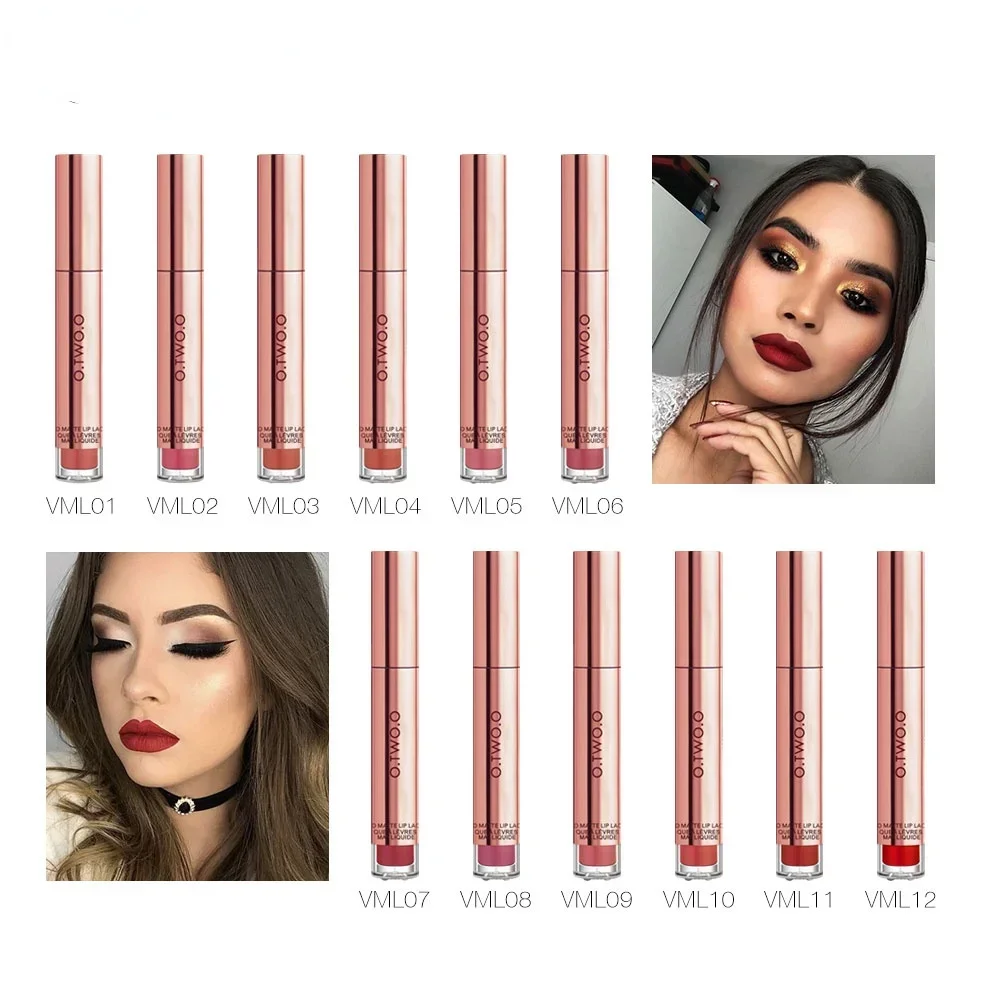 Rouge à lèvres liquide étanche longue durée, 12 couleurs, 256 Jules Tint, vin rouge, maquillage cosmétique