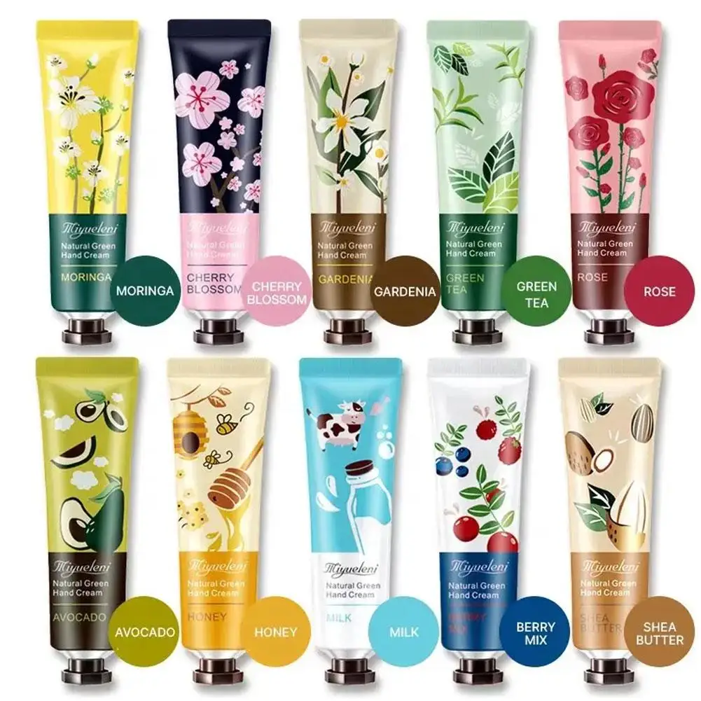 Fruity Flowery Hand Cream Moisturizing Anti-wrinkle Repairing Beauty Sets Hands Creams Care Anti Skincare Hand Chap C2U6