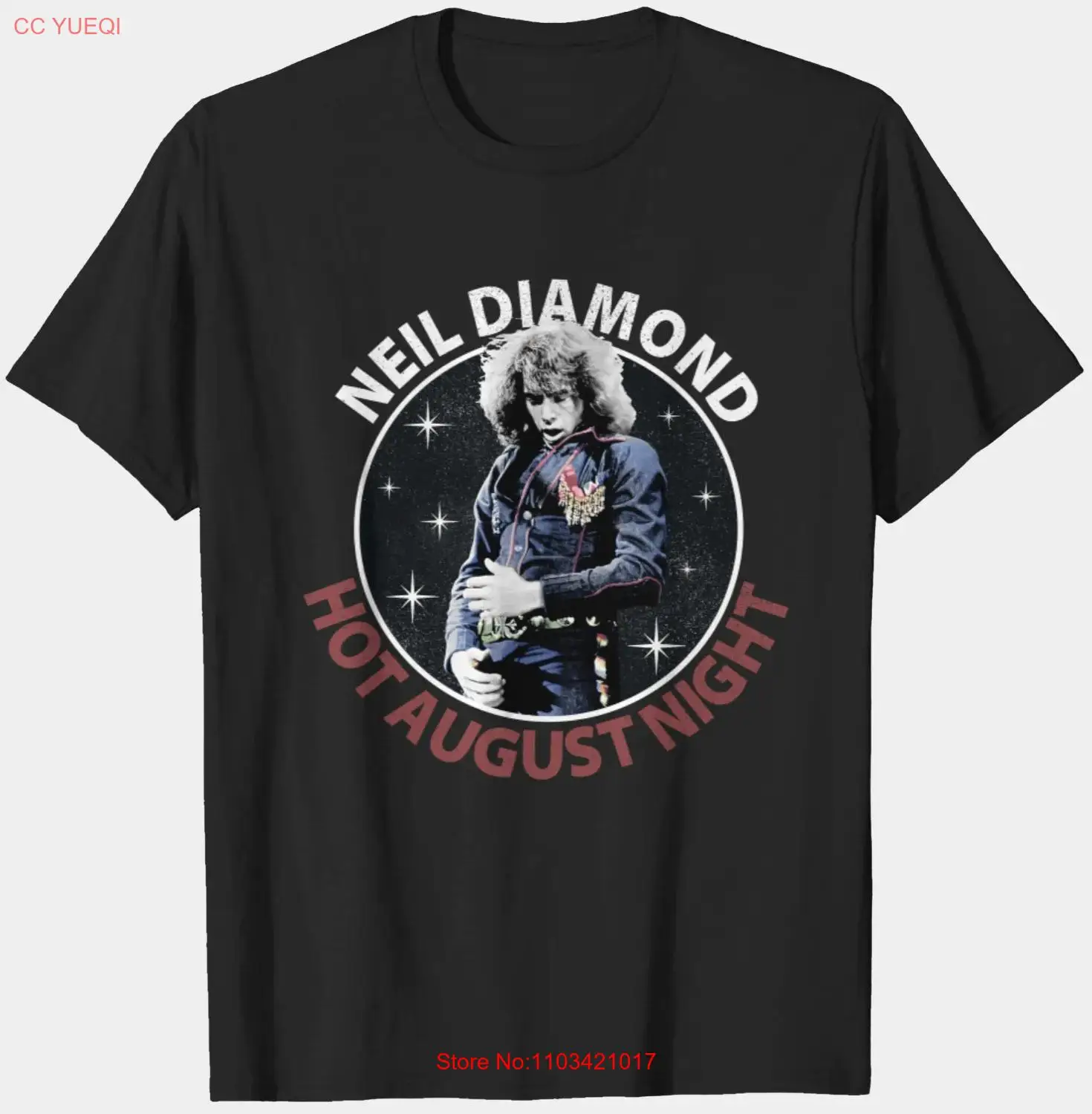Винтажная футболка 90-х годов Neil Diamond Hot August Night S - 5XL, разноцветная