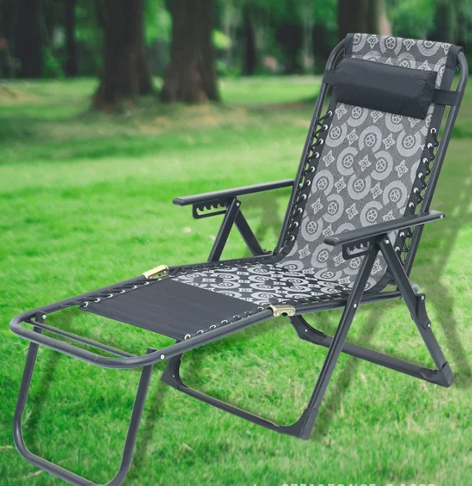 Fauteuil inclinable pliable en métal, chaise zéro gravité, léger, design moderne, aide de bureau portable, utilisation dans le jardin, la plage, le parc