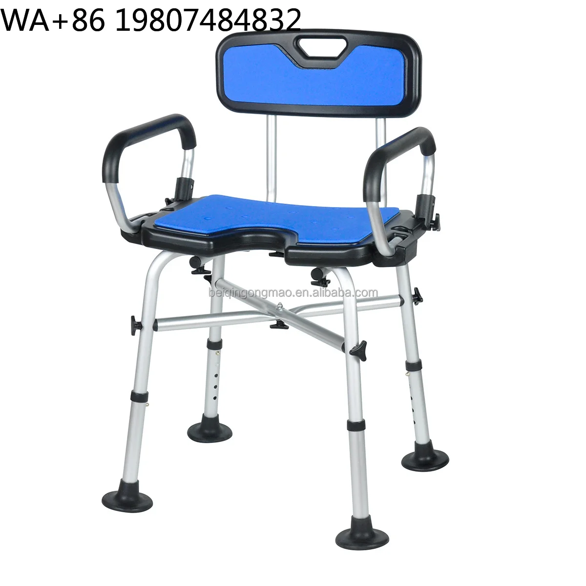 Adjustable Foldable Bathroom Shower Bench Anti Slip Stable Frame Safety Bath Seat For Adult Elderly Disabled Daily