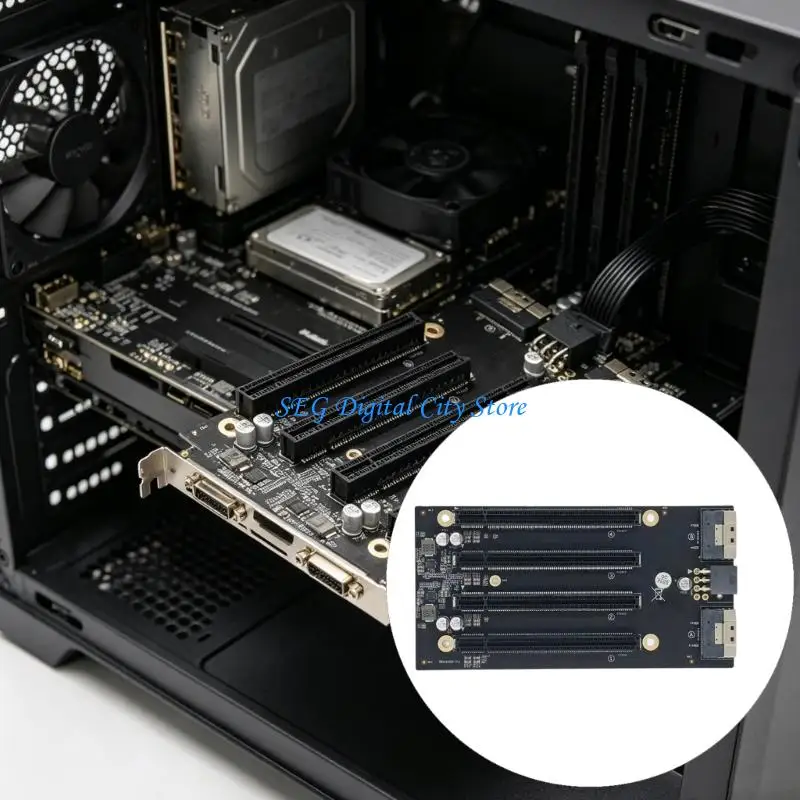 U75B Efficient PCIe4 0 X4X4X4X4 Expansion Board For Desktop Mainboard Slot Extension Needs