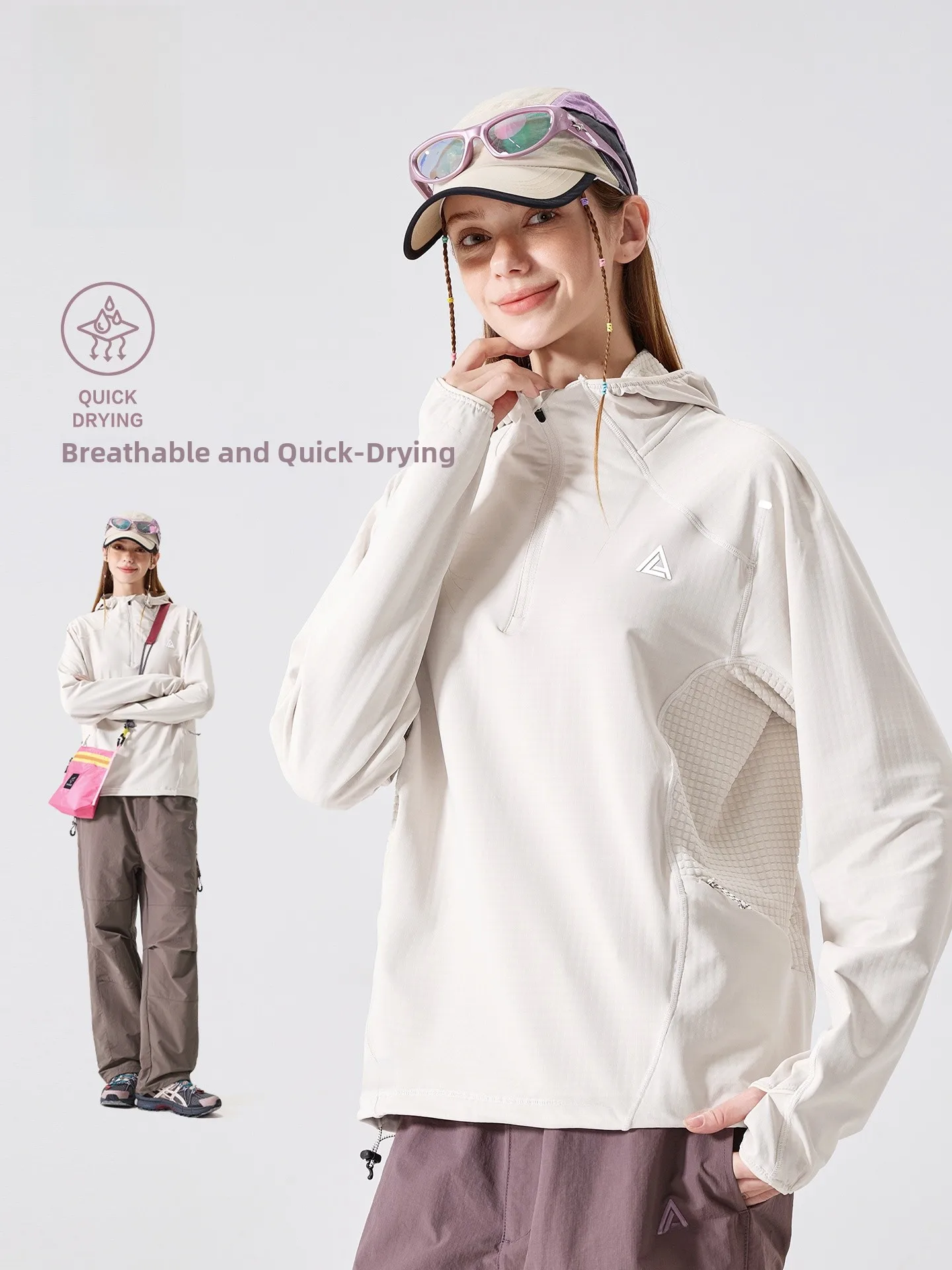 

LAZY DAY TREND Women's Outdoor Spor Hoodie T-irt Breathable Qui Dry Loose Fit Hiking Casual Long Sve Zipper Sle