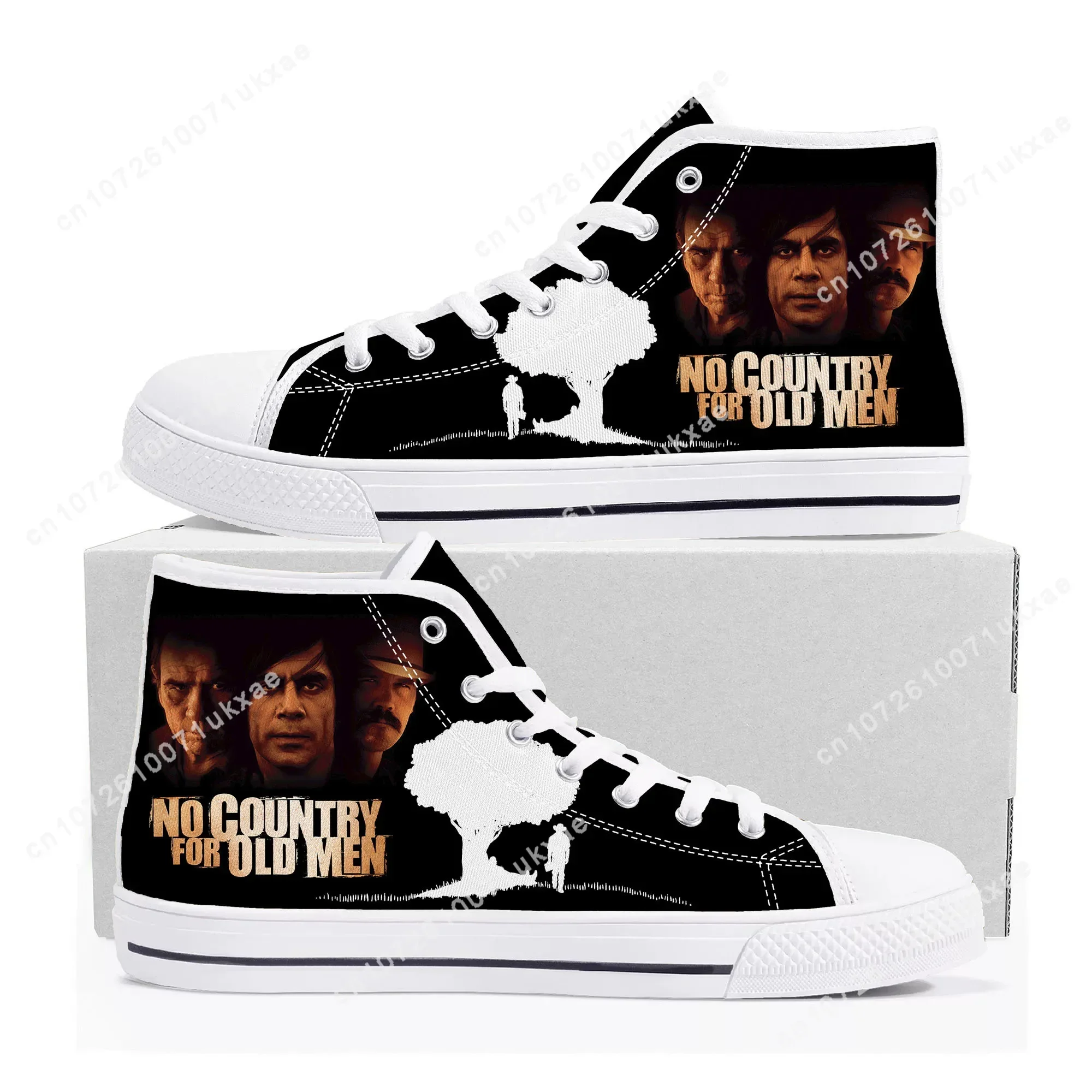 No Country for Old Men High Top Sneakers, Anton Chigurh, Women Teenager, Customized Shoes, Casual Shoes, Customized Shoes