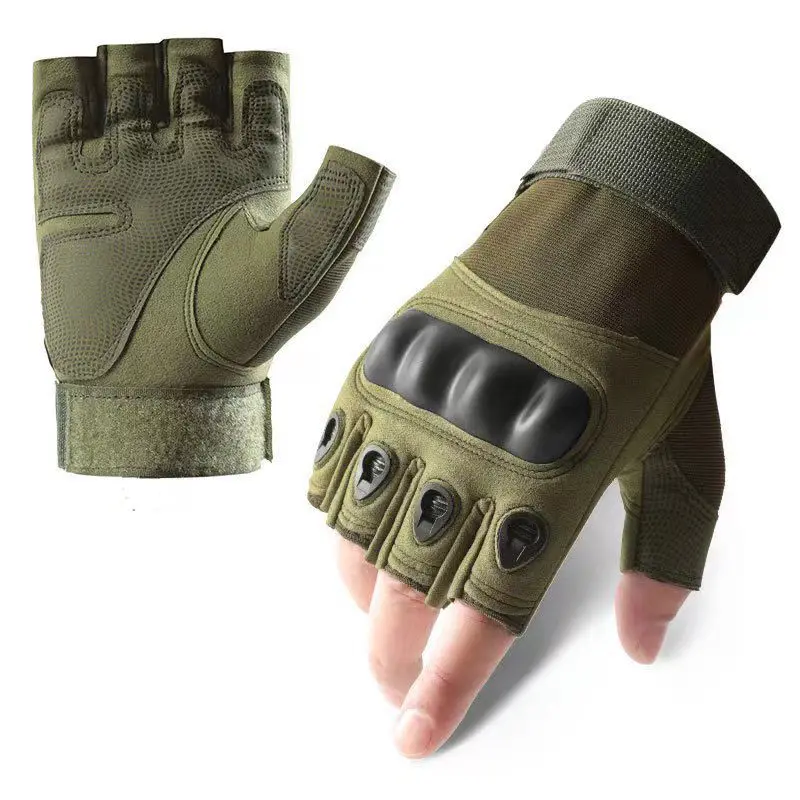 Guantes tácticos de entrenamiento para hombre y mujer, accesorios sin dedos para carreras, pesca, ciclismo, Mtb, motociclista, tiro, gimnasio, Montañismo