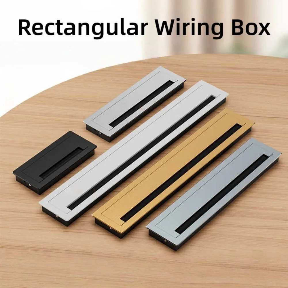 1Pcs Desk Cable Grommet Wire Hole Cover, Aluminum Alloy Cable Passing Organizer, Office Furniture Hardware for Wire Management