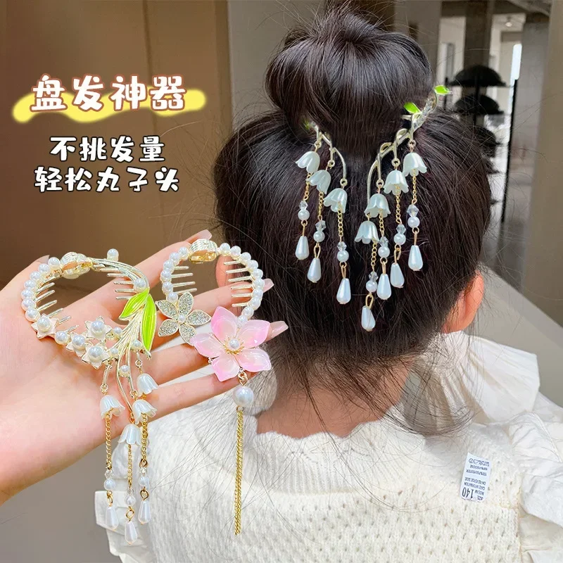

New Children's Meatballs Hair Clips Girls' Ponytails Hair Accessories Girls' Temperament Hair Accessories Ponytail Clips