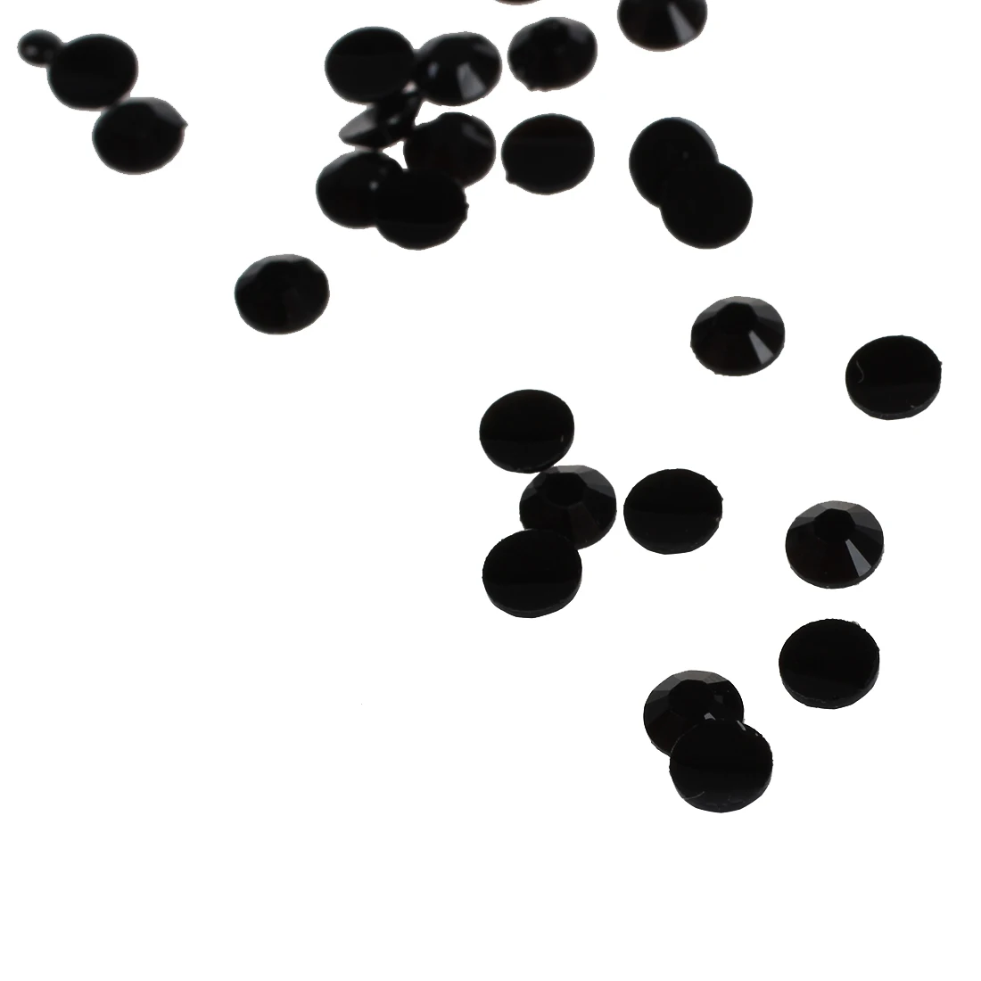 Nail Stickers 2000pcs Crystal Flatback Acrylic Rhinestones Beads Nail Art (Black)