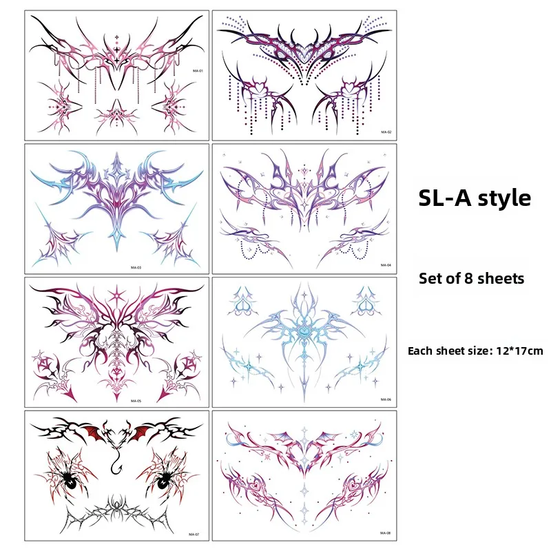 مثير البطن الوشم ملصقات للماء الشيطان الرغبة النقية زوجين ملصقات للرجال والنساء ديكور المنزل أنماط أخرى #4