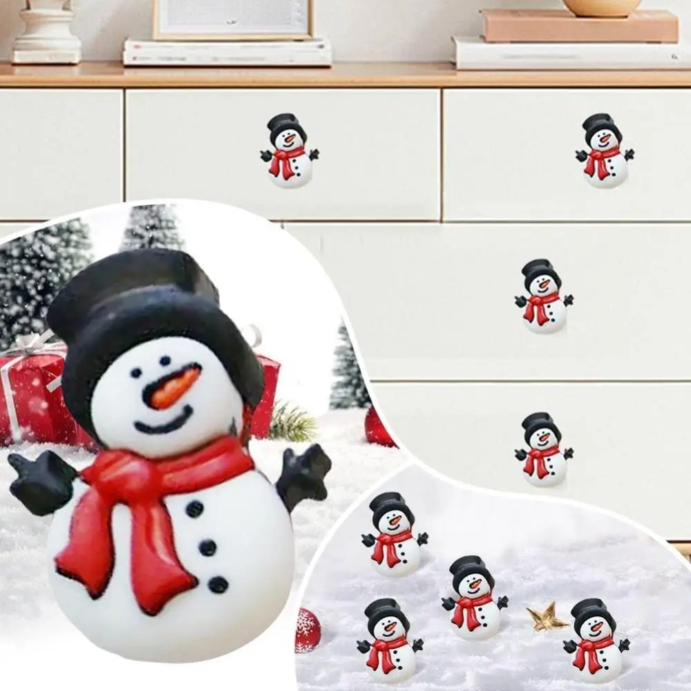 for Dresser Drawers Christmas Cabinet Knob Covers Easy to Install Reusable Cabinet Handle Christmas Decoration