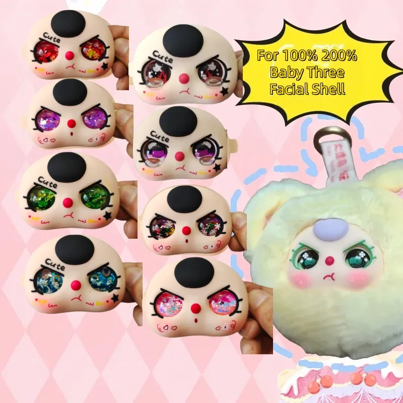 

In Stock Suitable For100% 200% Baby Three High Quality Cute Angry Expression Handmade Baby Three VinylFaces Substitute Accessory