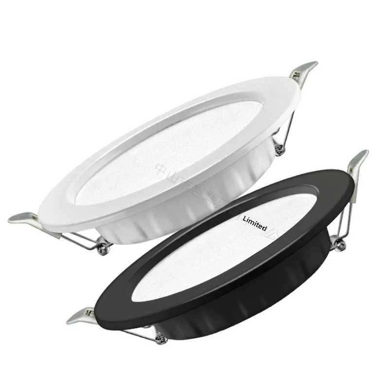 LedDownlight Wbudowane ultracienkie lampy do salonu Trójkolorowa ukryta lampa bezgłowa z otworem Salon Strona główna Przeciwodblaskowa sprzedaż hurtowa