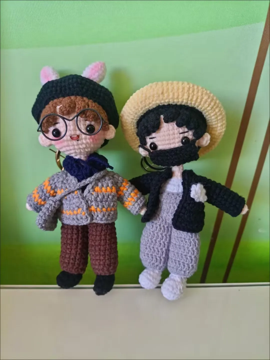 Boneka Wol Rajutan Tangan Wang Yibo Xiao Zhan, Patung Rajutan Tangan Boneka Rajutan Tangan Buatan Khusus Xiao Zhan