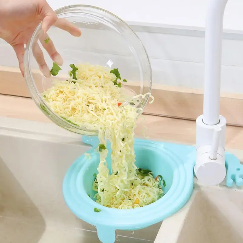 Fruit And Vegetable Basket Shelf Strainer Sink Kitchen Leftover Sink Multifunctional Drain Basket