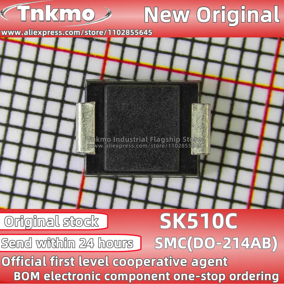 1PCS-50PCS/LOT SK510C SMC(DO-214AB) Schottky diode 100% New Original