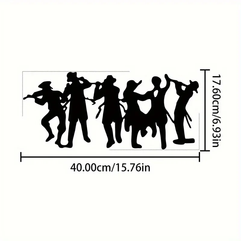 1pc Contemporary Metal Musicians Band Wall Hanging- Indoor/Outdoor Decor -  Perfect Housewarming Gift