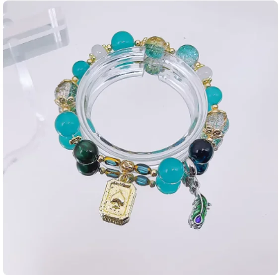 Honkai：Star Rail Aventurine Handmade Bracelet Unisex Hand Chain Pendant Bracelets Accessories Cosplay Props Birthday Gifts WY
