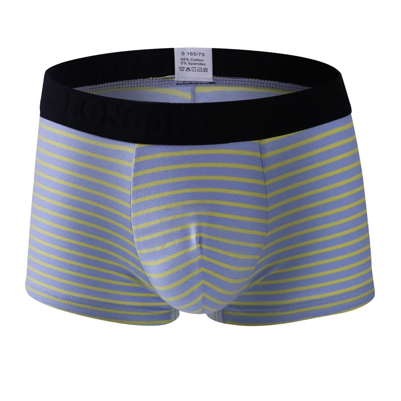 

Men Boxers Cotton Striped Low Waist Underwear Sexy Breathable Underpants Boxers Shorts Cuecas Boxershorts Trunks