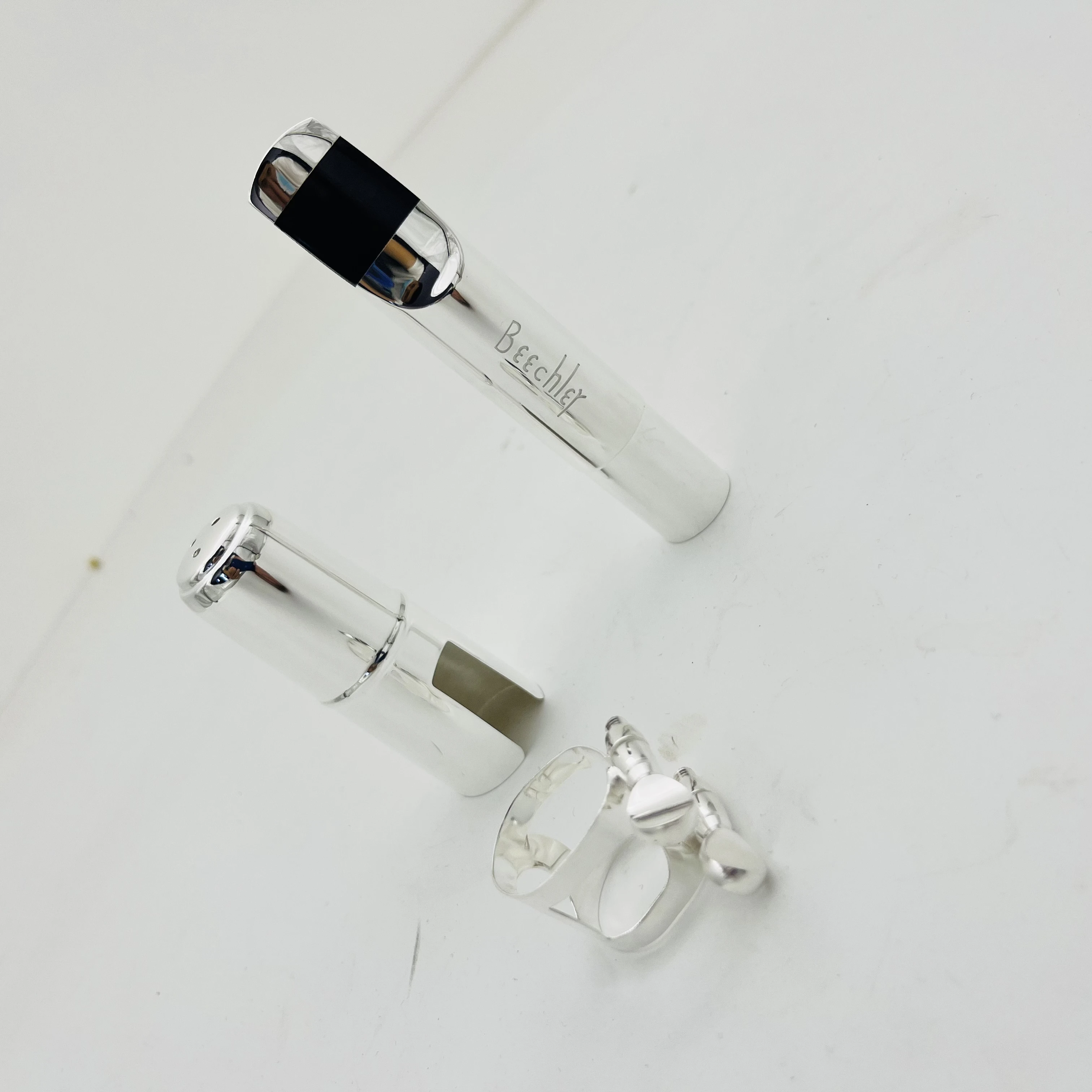 New Arrival Beechler Saxophone Metal Mouthpiece Alto Soprano Tenor Size 5 6 7 8 9 Sliver Plated Sax Accessories
