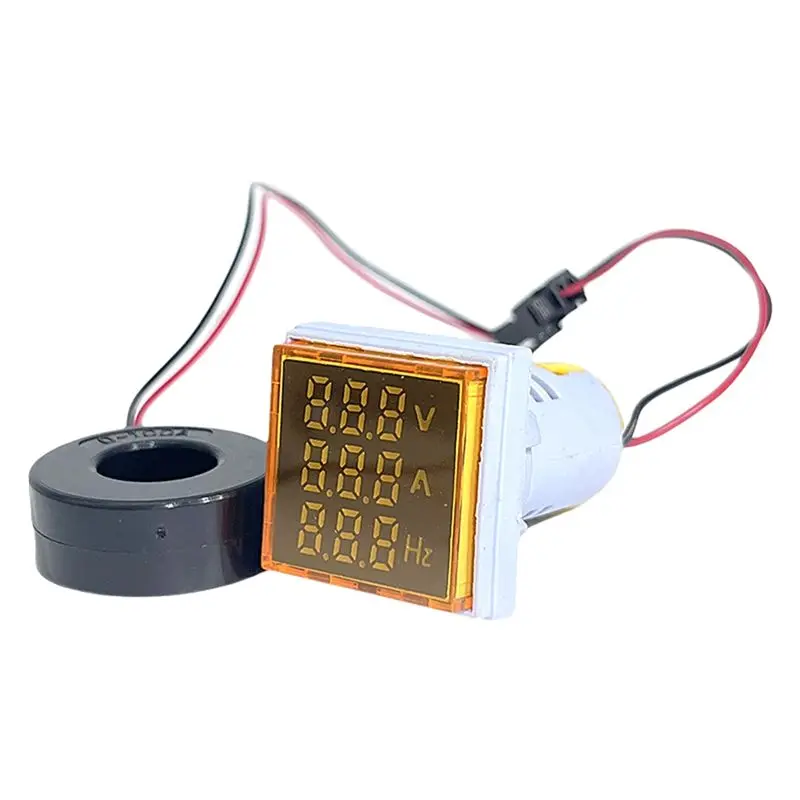 M11K-LED Digital Voltmeter Ammeter Hertz Meter AC6-500V Signal Lights Voltage Current Frequency Meter Indicator Tester
