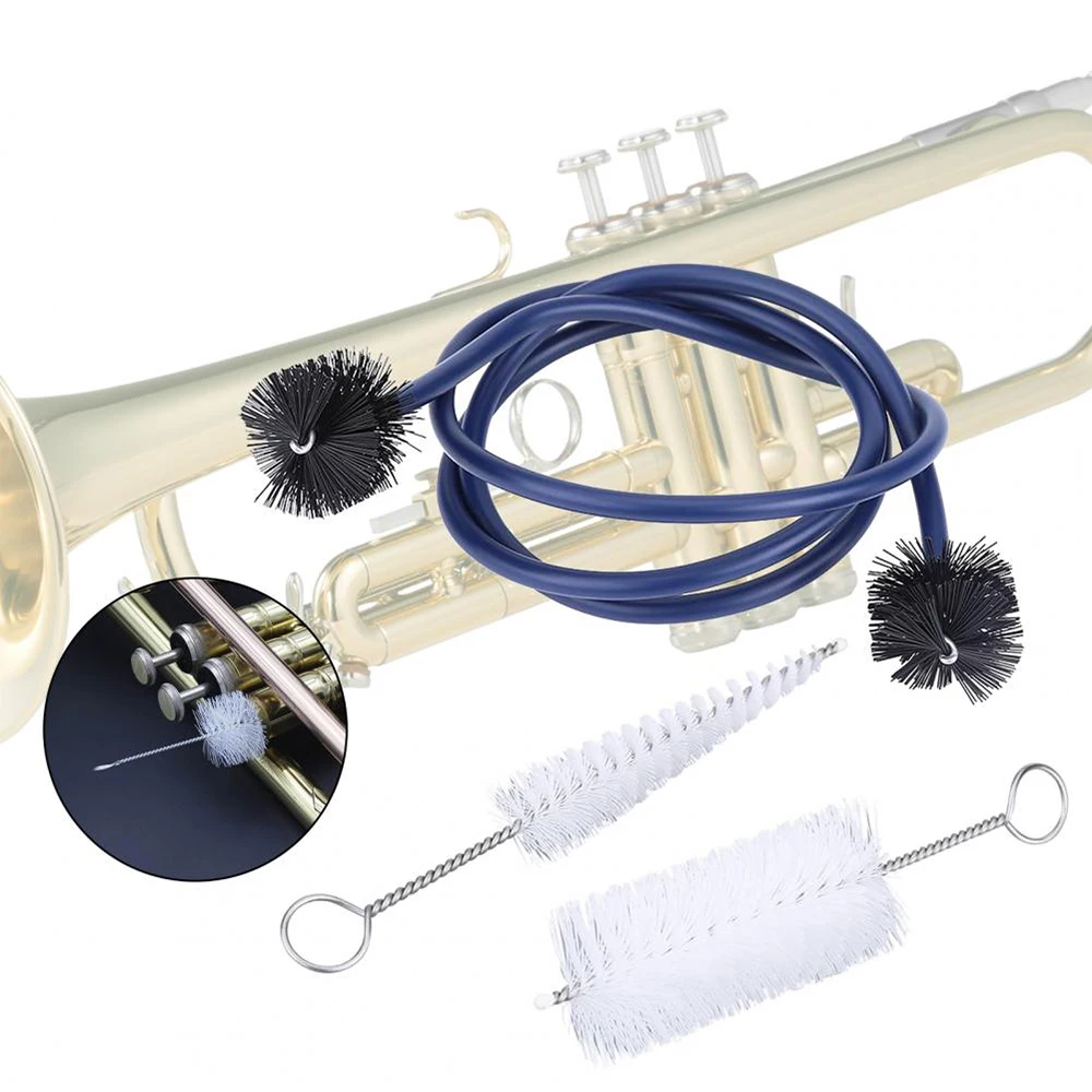 Metal Trumpet Cleaning Combo Accessory Grasp Comfortably Practical Trumpet Cornet Maintenance Cleaning Kit