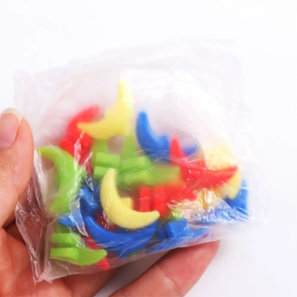 20PCS Colorful Spoke Beads Glow Mixed Color Bicycle Wheel Spoke Beads Star Plastic Wheel Stripe Colored Bead