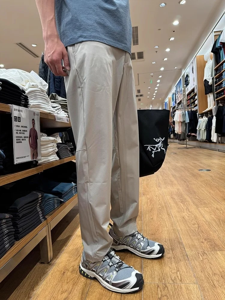 

American Sle Functional Sports Pants Men Summer Casual Waterproof Thin Elastic Ice Silk Qui Dry Straight Outdoor Jaet