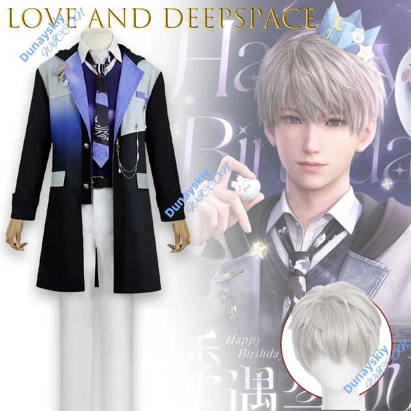 

Love and Deep Space Shen Xinghui Star Track Encounter Cosplay Costume Anime Windbreaker Peak Lapel Fashion Set Party Wedding