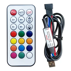 DC5-24V 21Key USB/DC Led Controller Mini Pixel Dimmer 3Pin 4Pin Per WS2812/WS2811/SK6812 Luce di Striscia RF Wireless Remoto di Controllo