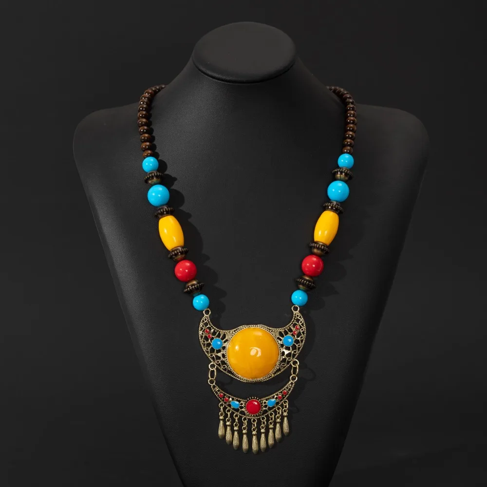 Women Head Chain Bohemia Hair Chain Eyebrow Pendant Exotic Ethnic Style Forehead Chain Tibetan Style Necklace Indian Headdress