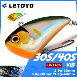 LETOYO Rapid Sinking VIB 2.9g 3.8g 7.3g Artificial Hard Baits Underwater Fast Vibration Lure Wobblers Perch Bass Fishing Lures
