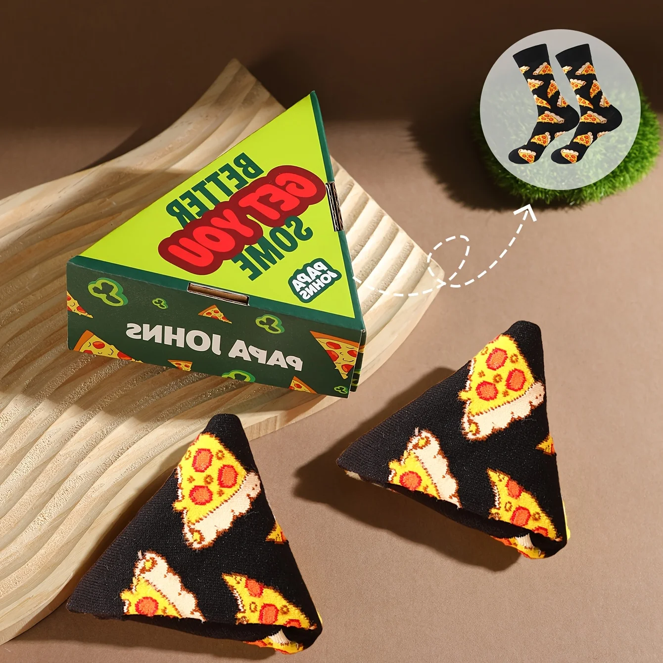 1 Paar mittelhohe Herrensocken, geeignet für Männer und Frauen, neuartig und lustig, bunte Pizza-Geschenkbox, Pizzasocken, europäischer und amerikanischer Modetrend-Stil, bequem und atmungsaktiv, Party-Freizeit-Neuheitsgeschenk, Valentinstag, Weihnachten, Weihnachtsmann, Herbst- und Winterstil, Allsaison-Stil, süßer Stil, süßer Stil, süßer Stil, süßer Socken