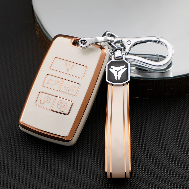 Car Key Cover for Land Rover Range Rover SPORT Evoque Discovery Discovery Smart 5 Buttons Key Case Bag Shell Holder