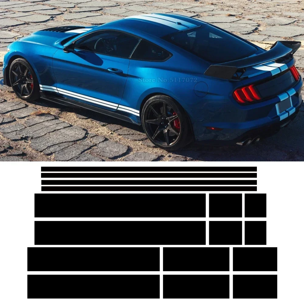 

Для Ford Mustang 2000 представляет GT Shelby 500, капот автомобиля, багажник, виниловая наклейка, боковая полоса, юбка, наклейка, спортивные аксессуары, 1 компл.